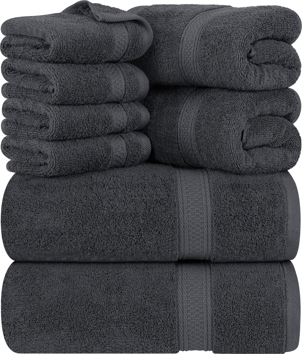 JGS ® 8-delige Luxe Set Bad- en Douchehanddoeken voor Optimaal Comfort
