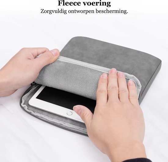 Premium E-reader Hoes Grijs - Waterdicht, Schokbestendig & Krasvrij - Met Zachte Fleece Voering - Geschikt voor Kobo / PocketBook / Boox / Amazon E-Readers tot 6 inch van premium — afbeelding 2