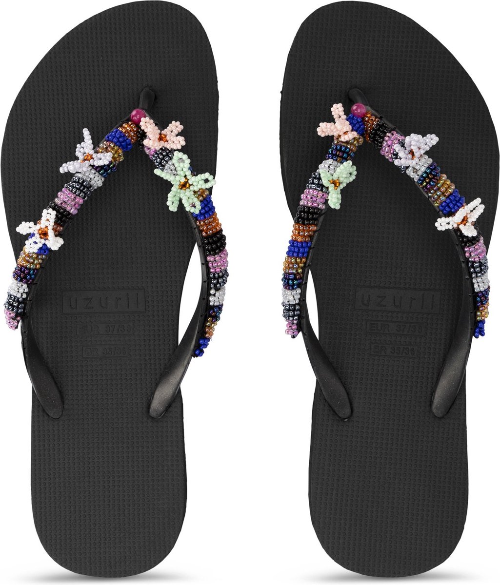 Uzurii | Teenslippers | Dames | Zwart | Maat 39/40