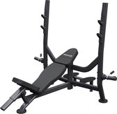 Bol.com MAXXUS Incline halterbank PRO - Fitnessbank met Rack - Belastbaar tot 285 kg - Zwart aanbieding