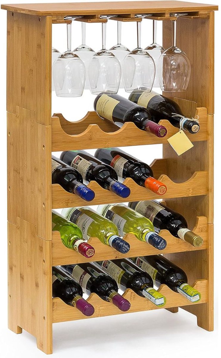 White-label® Barkast - Drankkast - Wijnrek - Bruin