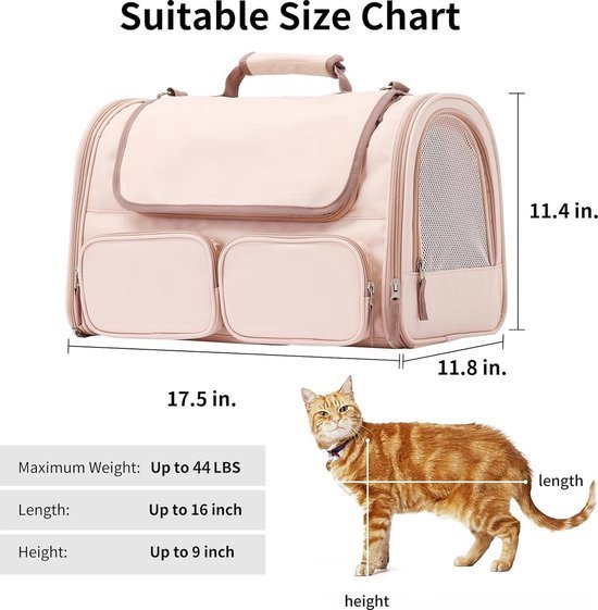 Fudajo Faltbare Transportbox für Hunde, Katzen L (70x52x50cm), robust