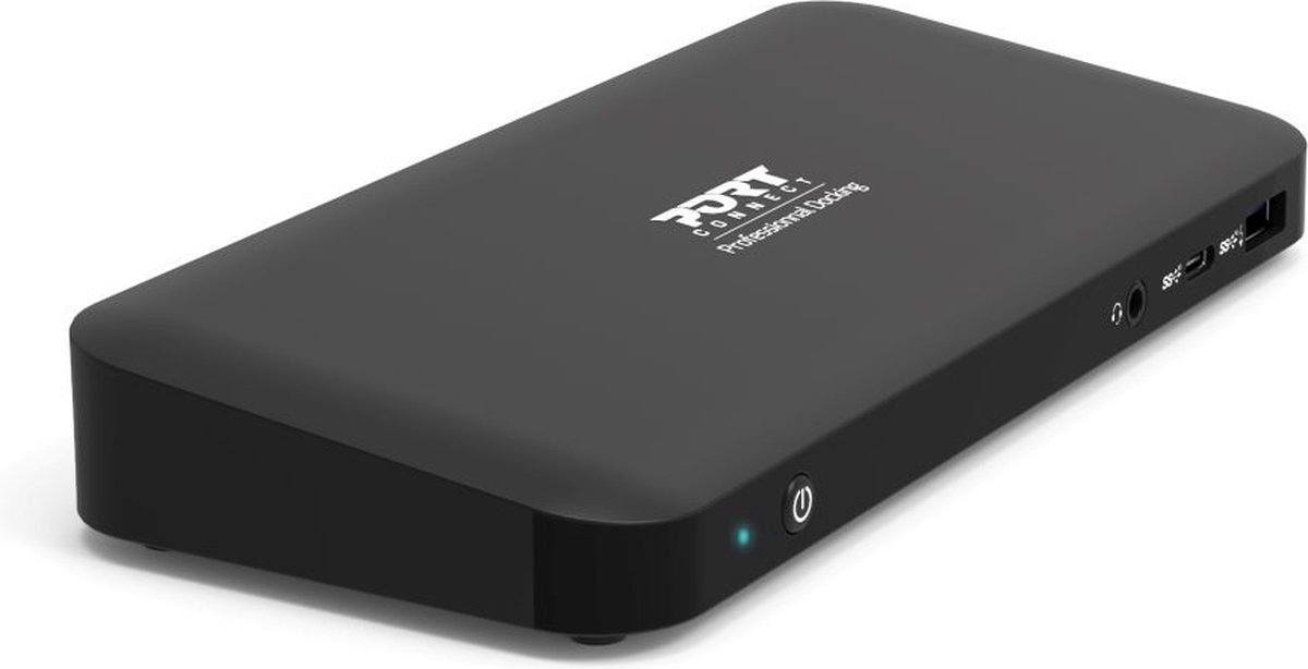 Port Connect - Docking Station - USB-C Office - 3 x 4K - EU - Zwart