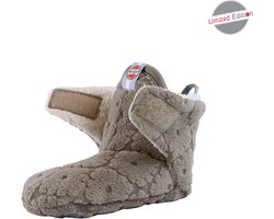 Lodger fleece slofjes voor baby's - bruin