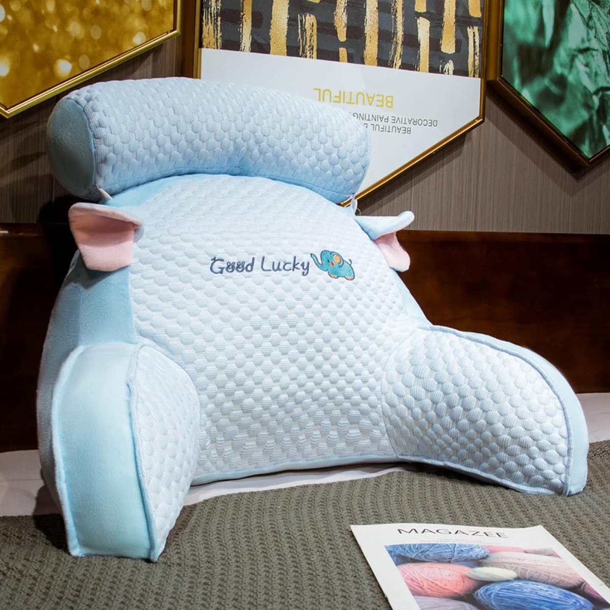 Solacis Leeskussen voor in bed - Zitkussen - Lekker lui lezen - Ontspanningskussen - Bookseat - Must have om lekker te lezen!