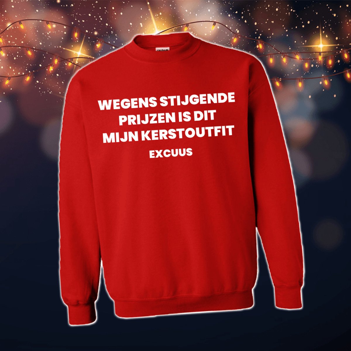 Foute Kersttrui Dames & Heren - Kersttrui met tekst Wegens stijgende prijzen is dit mijn kerstoutfit | Kersttrui Maat S | Grappige Kersttrui met tekst