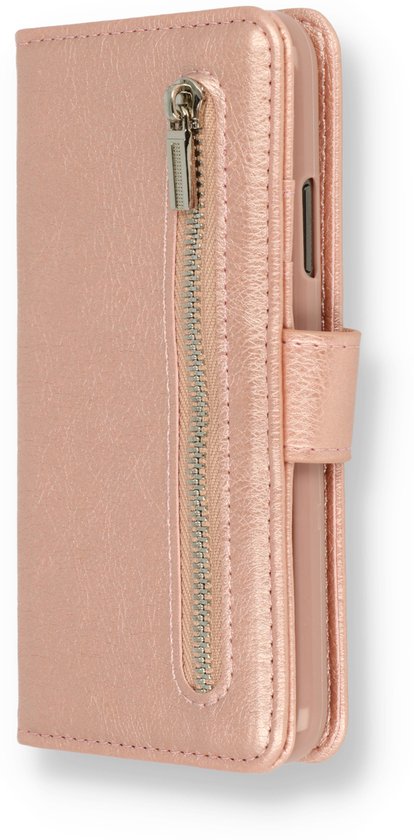 Étui Casemania pour Samsung Galaxy A16 - Or rose - Étui portefeuille de Luxe avec fermeture éclair