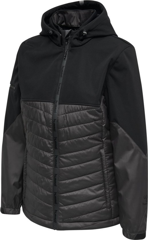 Little Donkey Andy Softshelljas voor heren met afneembare capuchon, fleecevoering en waterafstotend, T2. Upgrade/donkergrijs, XL
