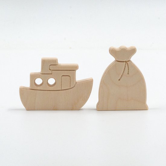 Cadeaux uniques de chaussures Sinterklaas en bois : Set de 8 !