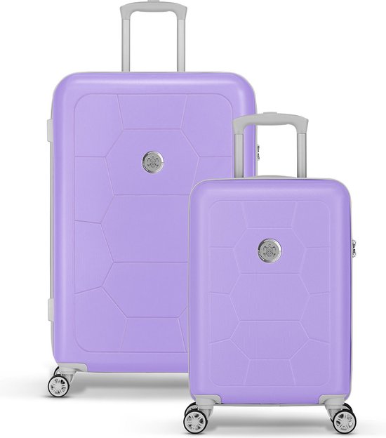 SUITSUIT Kofferset 2 delig - Reiskoffer groot - Handbagage koffer - Koffer set - Veilig Cijferslot - Reiskoffer set - Reiskoffer met wielen - Caretta kofferset Bright Lavender