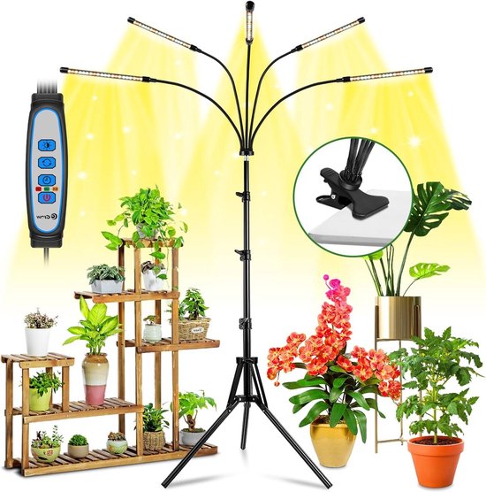Full Spectrum LED Grow Light with Adjustable Stand and Sturdy Clip ...