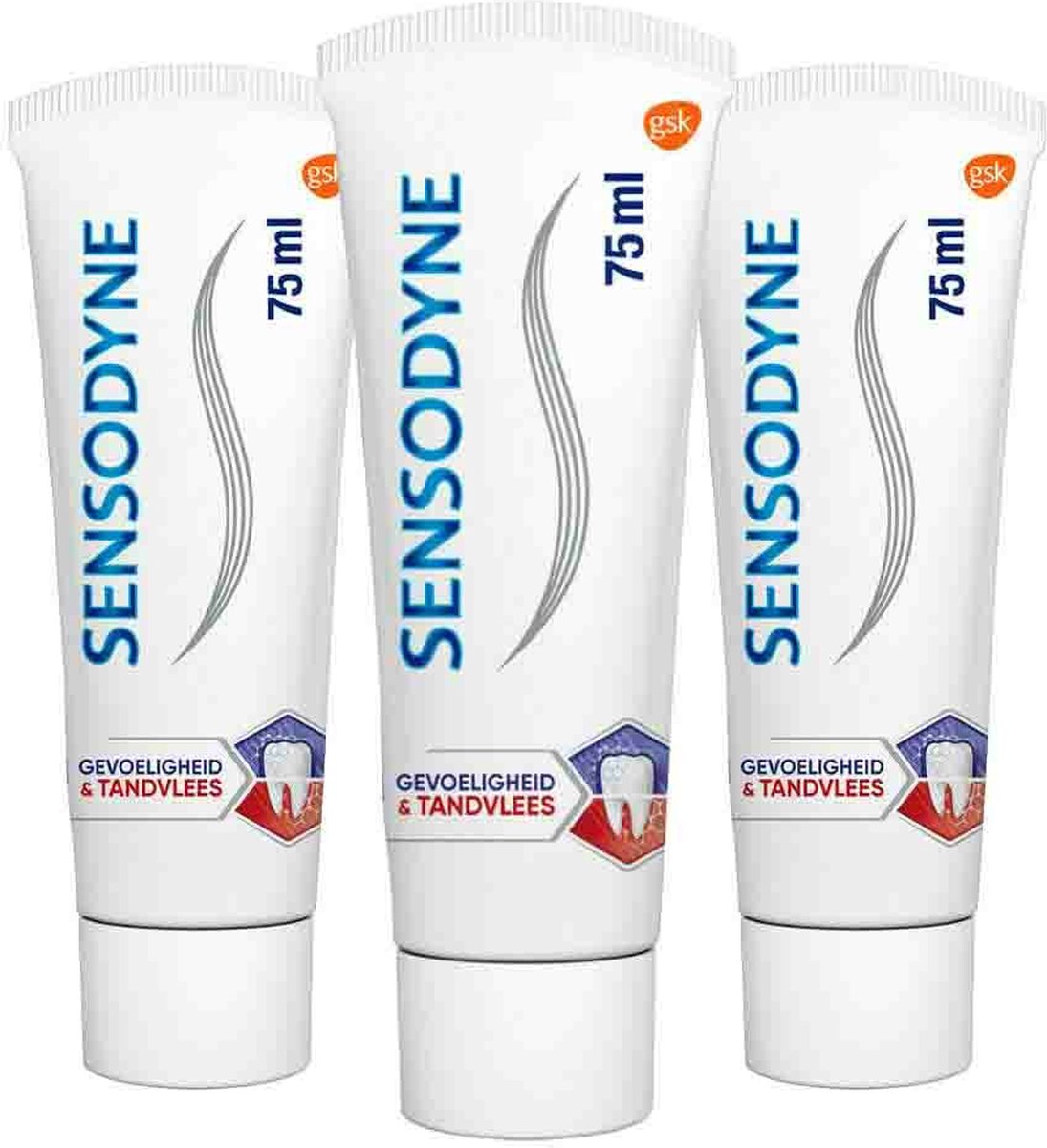 Goedkoopste 3x Sensodyne Tandpasta Gevoeligheid & Tandvlees 75 ml