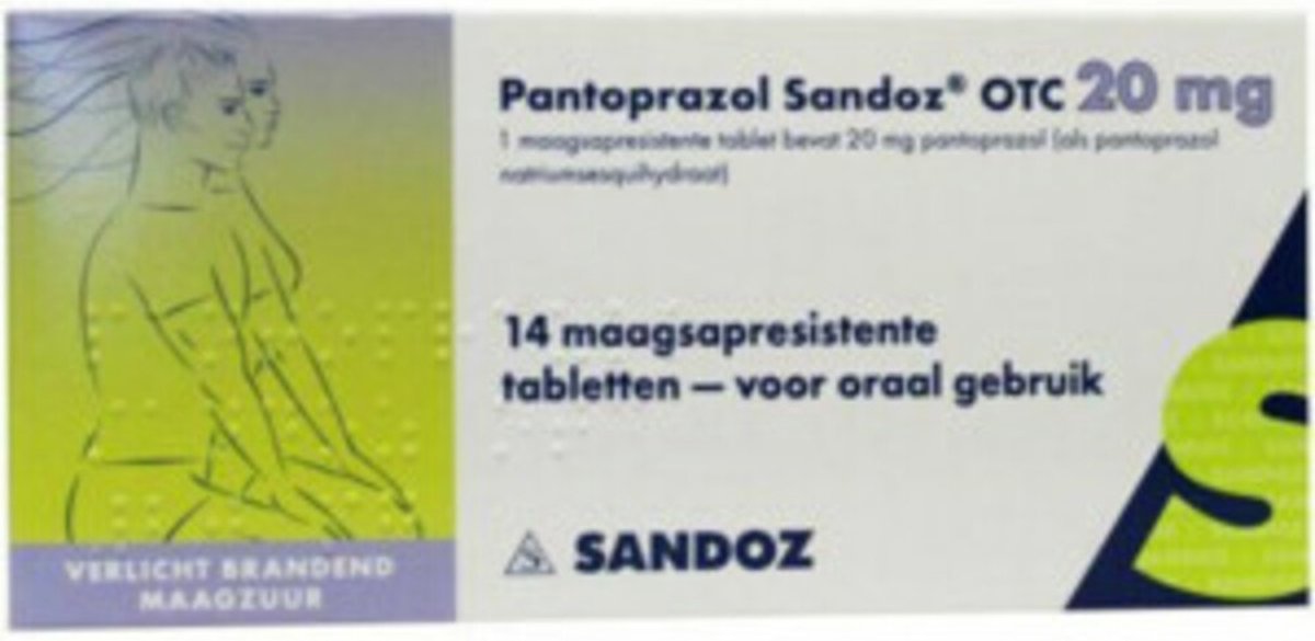 Goedkoopste Sandoz Pantoprazol 20mg Tabletten - 2 x 14 tabletten