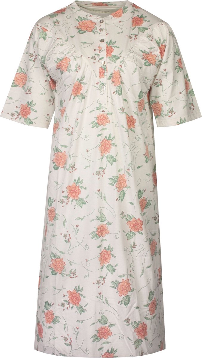 Tenderness Dames Nachthemd - Korte Mouwen - Beige