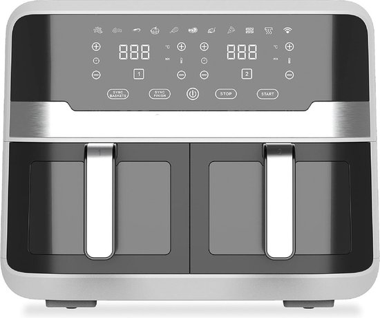 White-label Dubbele Airfryer 9L 2400W Zilver - White-label® - €299,95