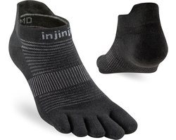 INJINJI | Run No-Show Coolmax Zwart (Maat - L) | Teensokken