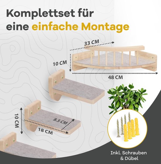 kattentrap kattenrek klimwand wandmontage klimstand 1 stuk kattentrap kattenrek klimwand wandmontage klimstand 1 stuk