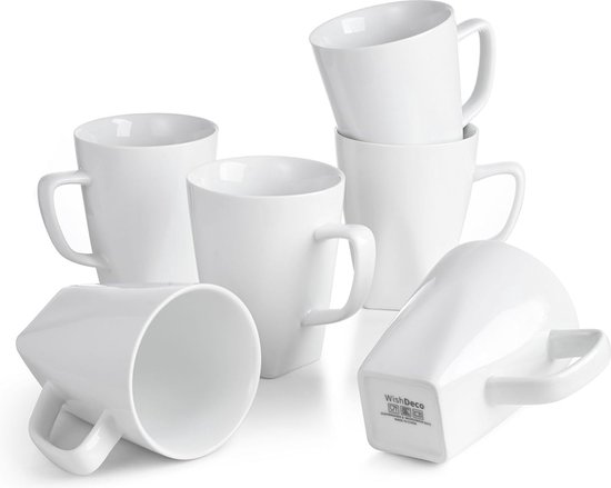 Ambiente Porseleinen mok ca. 400 ml beker bone china mok voor thee of koffie herfst winter Kerstmis Look Up To Santa