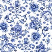Servetten 20pcs / 33 x 33cm, Delft Blue flowers