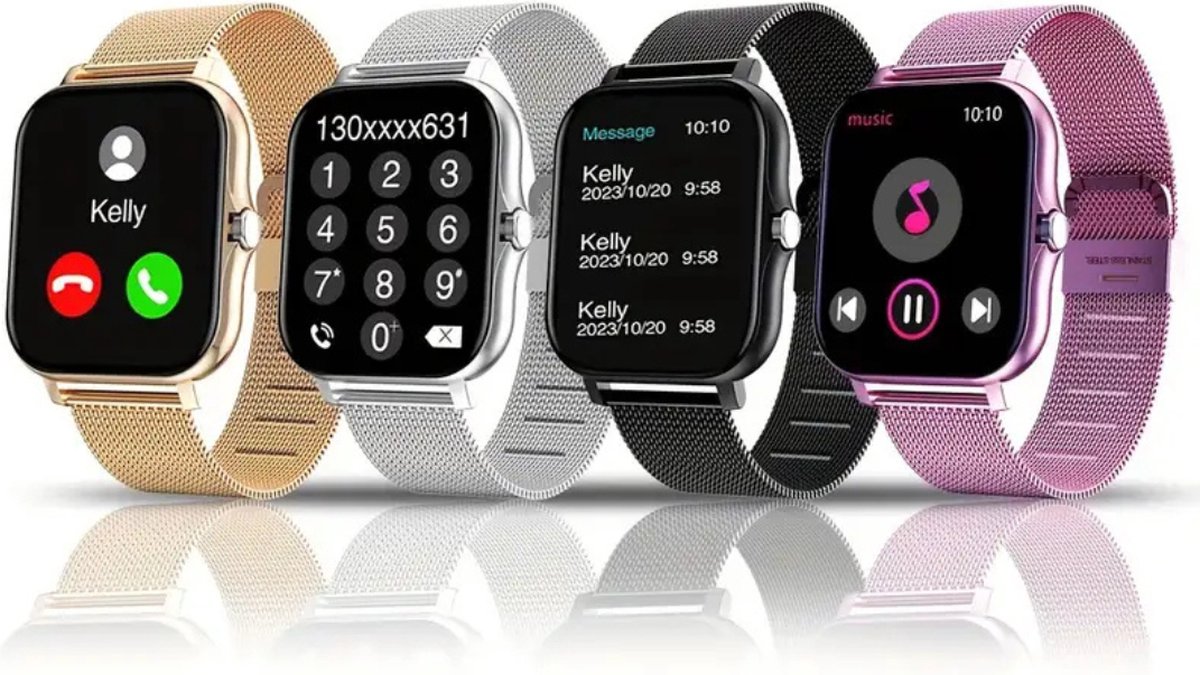 Afbeelding 3 van Livano Smartwatch Dames/Heren Digitaal Roze