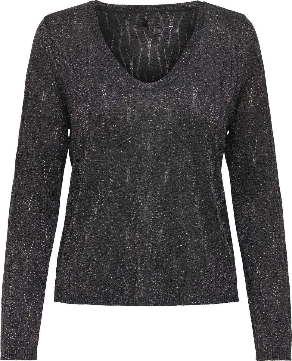 ONLY - ONLMELLA LS GLITTER V-NECK CC KNT - Meisjes - Gebreide truien
