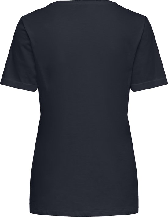 Donkerblauw T-shirt, achterkant.