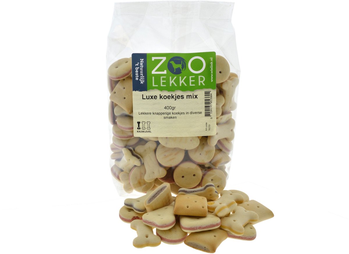 Zoo lekker Luxe koekjes - hondensnack - mix 400 gram