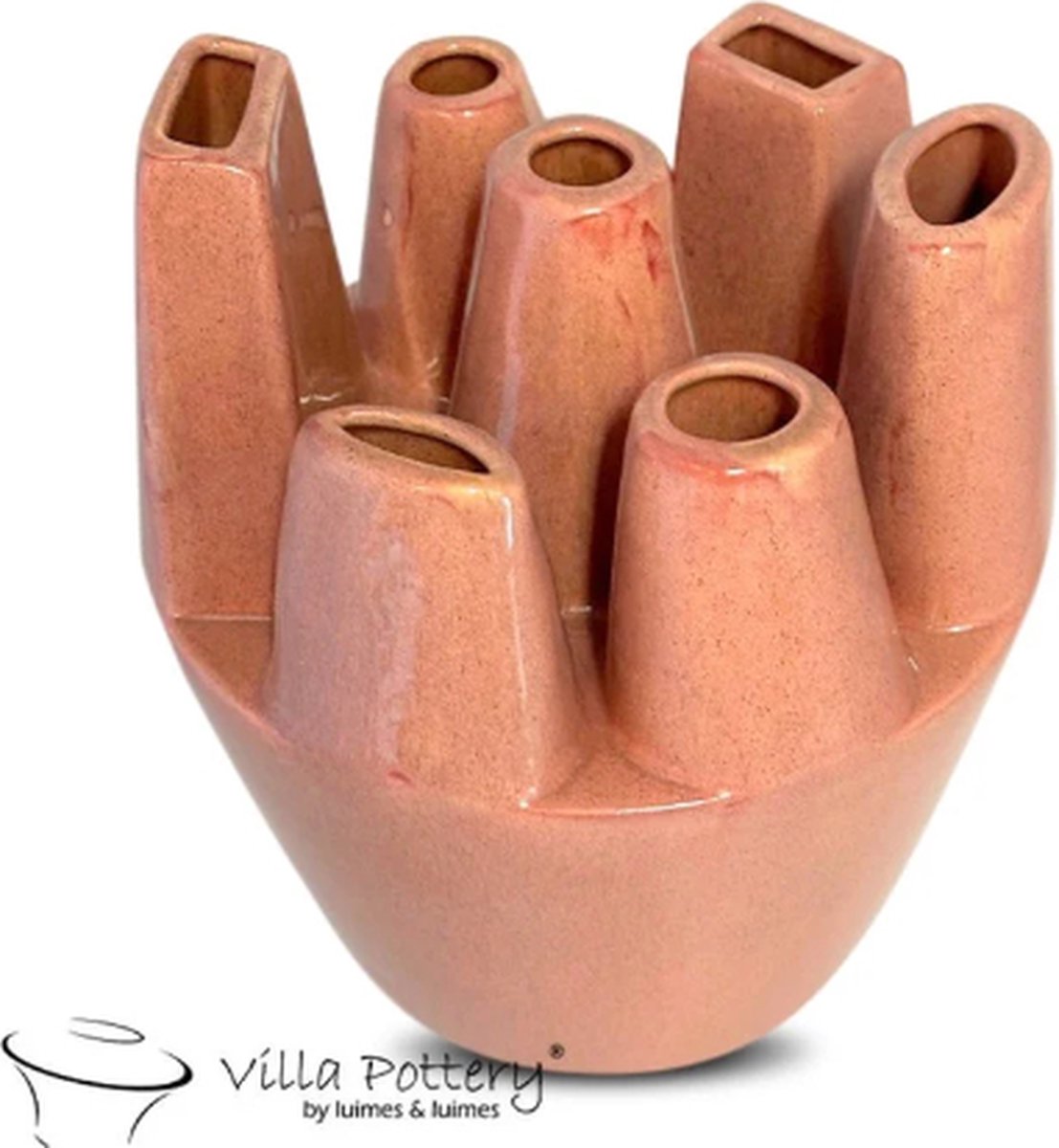 Irishflowers Vaas - Villa Pottery - Decoratie - Woondecoratie - Keramiek - Flowerpower 3_1 Pink Reactive Roze