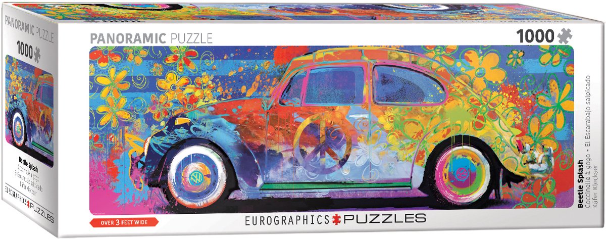VW Beetle Splash Panorama Puzzel (1000 stukjes)