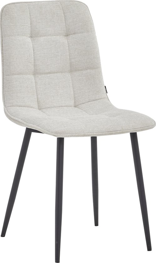 Colenis® - Ela Eetkamerstoel - Set Van 6 - Beige - Linnen Stof - Industrieel