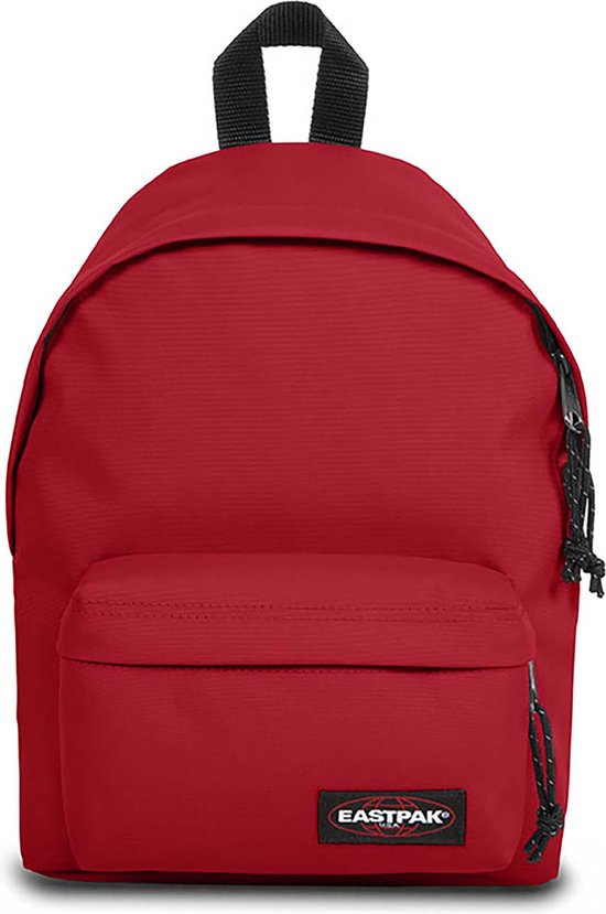 Rode Eastpak rugzak met Eastpak logo.