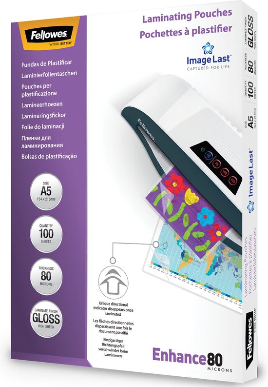 Fellowes Lamineerhoezen ImageLast 80 mic A5 (100 Stuks)