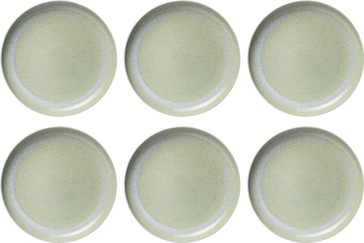 Villeroy & Boch - Perlemor Alga Ontbijtborden 6 stuks 24cm