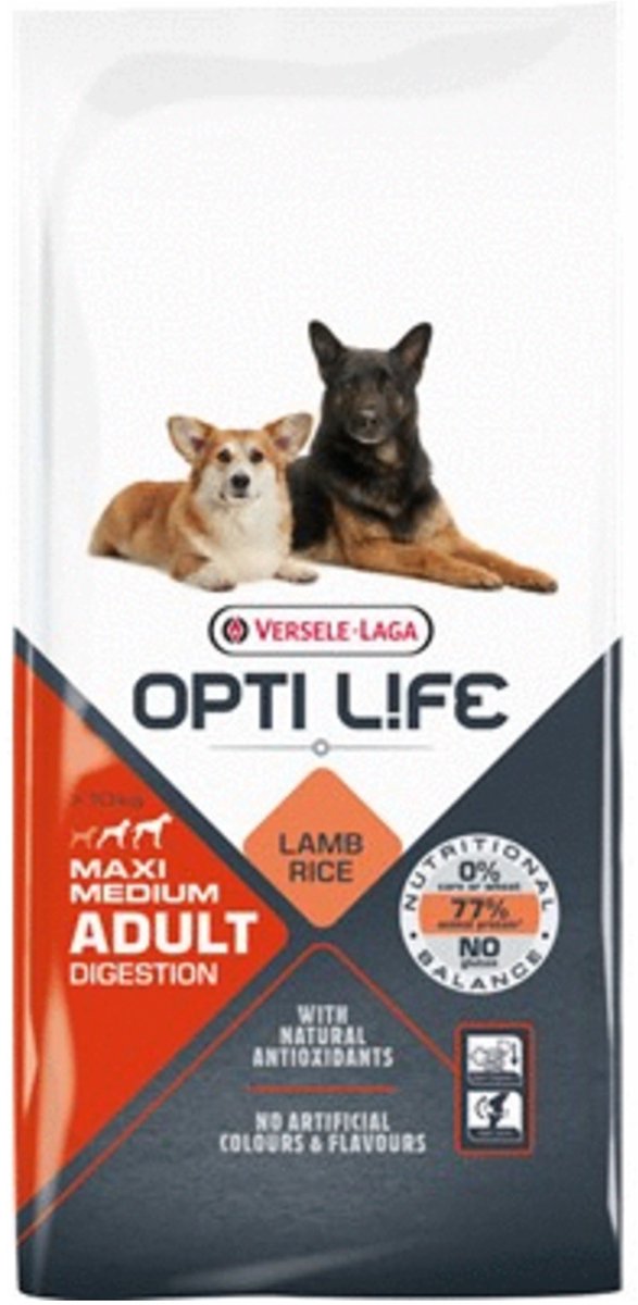 Opti Life Adult Digestion Medium-Maxi - Hondenvoer - 2.5 kg