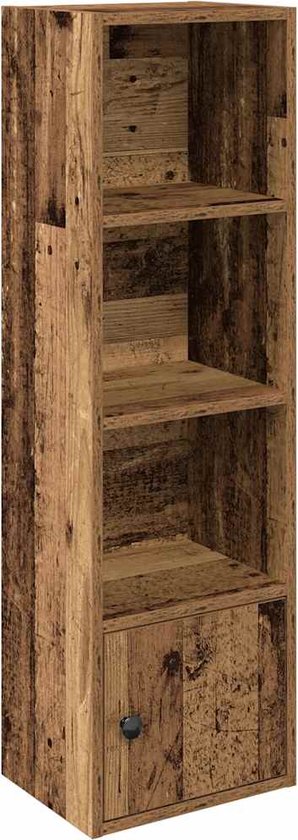 vidaXL Opbergtrolley smal 48x13x68 cm bewerkt hout artisanaal eiken, rolbare kantoorkast, rolkast, keukenkast, rolbare kast, opbergkast, keukenkastje