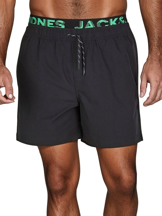 Jack & Jones Heren Short Broeken MAUI JJSWIM regular/straight Fit Zwart Volwassenen