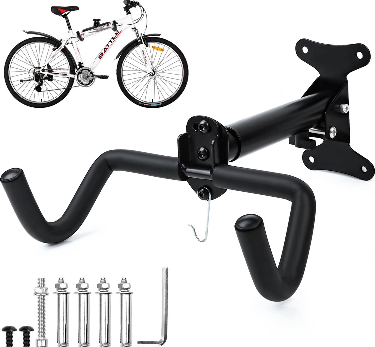 Goodivery ® Fietsen Wandmontage Systeem Voor Huis En Garage Met Verstelbare Functie Tot 25 KG