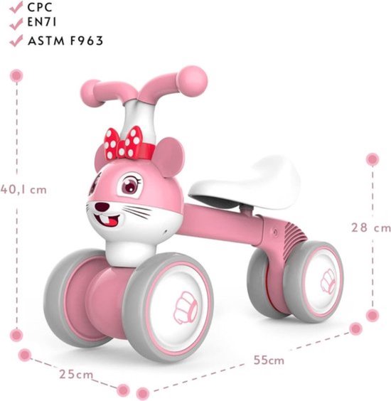 I BUY IT 14 inch loopfiets voor 3 4 5 6 jaar oude jongens meisjes, verstelbare loopfiets voor kinderen met rem en kickstand, geen padel peuter trainingsfiets met rubberen luchtbanden, voetsteun