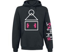 foto van Squid Game Symbol Trui met capuchon zwart L Katoen - Fan merch, TV-series