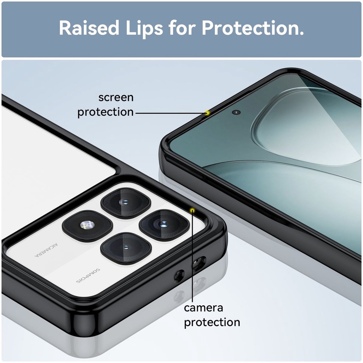 Mobigear Hoesje geschikt voor Xiaomi 14T Pro Telefoonhoesje Hardcase | Mobigear Crystal Backcover | 14T Pro Case | Back Cover - Zwart