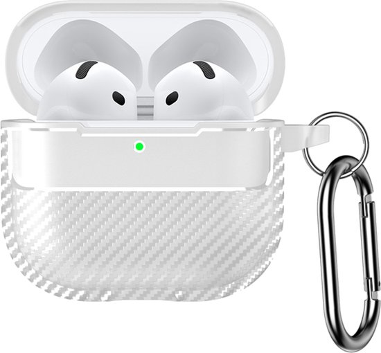 Étui Mobigear pour Apple AirPods 4 | Mobigear en fibre de carbone| Étui transparent pour AirPods 4