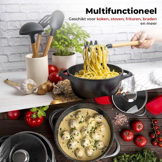 Krüger Set d'ustensiles de cuisine en fonte d'aluminium Krüger Set d'ustensiles de cuisine en fonte d'aluminium