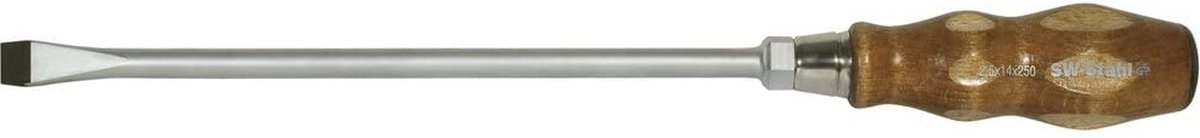 SW-Stahl 30901L houten handgreep, slagvast 6-kant lemmet, gleuf 100 x 5,5 mm