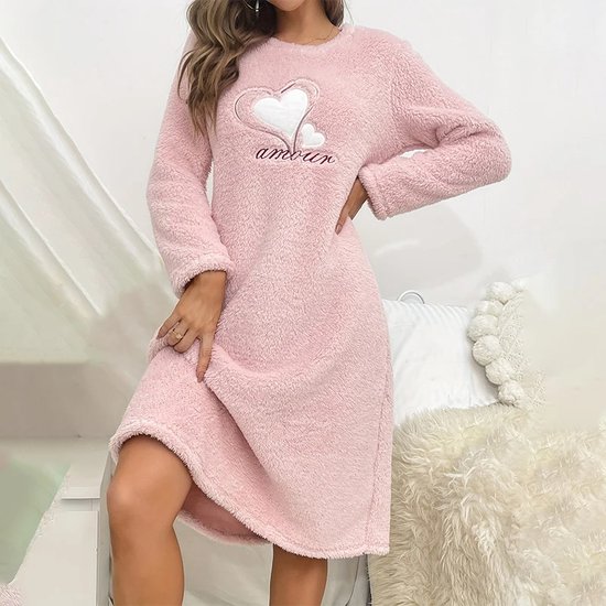 Vrouwen Dikker Warm Flanel Gewaad Winter Lange Mouw Pluche Badjas Sexy Effen Kleur Nachtjapon Lounge Nachtkleding Baden Homewear kopen vanaf een prijs van 22