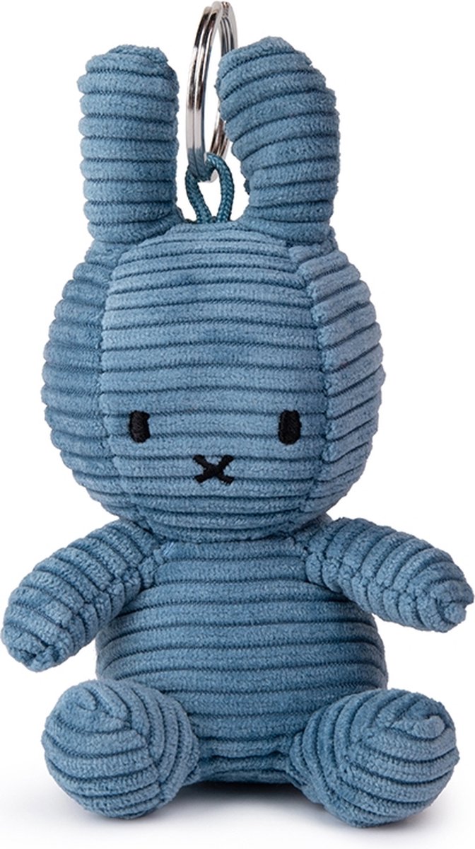 Nijntje Sleutelhanger Corduroy Aviator Blue ECO 10 cm - Knuffel Aviator Blue