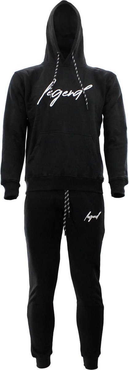 Legend Joggingpak Hoodie Heren/Dames signature Milano zwart