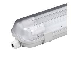 HOFTRONIC - Dubbel LED TL armatuur met lampen - 120cm - 36 Watt 3960 Lumen (110lm/W) - 4000K IP65 waterdicht voor binnen en buiten - T8 G13 Fitting - Flikkervrij - Koppelbaar