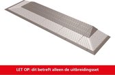 Deluxe Drempelhulp uitbreidingsset - Grijs/Bruin - Set 2 laags - 3-zijdig oprijdbaar - 330 x 1250 mm