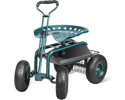 Transport cart - Hand cart - Beach trolley - Garden trolley, Handcart - Pulling trolley - Load capacity up to 136kg - Green