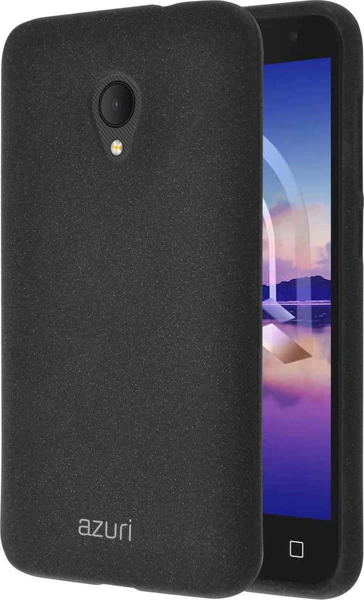 Azuri Alcatel U5 HD hoesje - Zand textuur backcover - Zwart